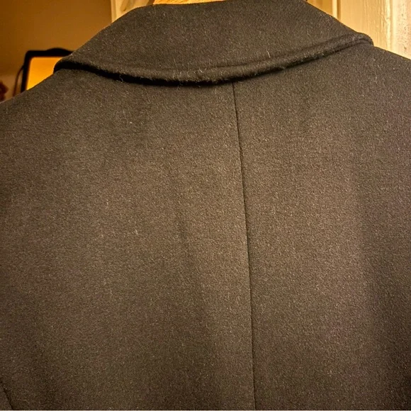 NWT Ralph Lauren Crest-Patch Wool-Blend Coat Size 12 Black - Picture 9 of 11